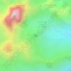 Topografische kaart Refuge de Pombie, hoogte, reliëf