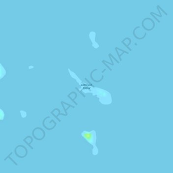 Topografische kaart Lamuyon Island, hoogte, reliëf