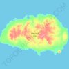 Topografische kaart Emerald Isle, hoogte, reliëf