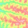 Topografische kaart Ribeirão Panga, hoogte, reliëf