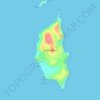 Topografische kaart Kapas Island, hoogte, reliëf