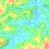 Topografische kaart Rio Cotia, hoogte, reliëf