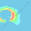 Topografische kaart Garove Island, hoogte, reliëf