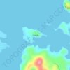 Topografische kaart Sula Island, hoogte, reliëf