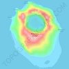 Topografische kaart Kasatochi Island, hoogte, reliëf
