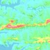 Topografische kaart Serra da Fortaleza, hoogte, reliëf