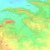 Topografische kaart Sakri, hoogte, reliëf