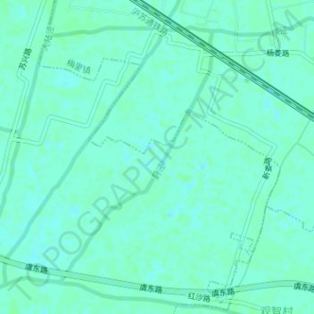 Topografische kaart 葑泾, hoogte, reliëf