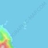 Topografische kaart Mauitaha Island, hoogte, reliëf