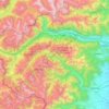 Topografische kaart Val de Suse, hoogte, reliëf