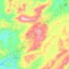 Topografische kaart Sierra de Grazalema, hoogte, reliëf