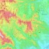 Topografische kaart Serralada Transversal, hoogte, reliëf