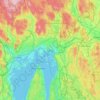 Topografische kaart Oslo, hoogte, reliëf