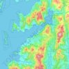 Topografische kaart Vigo, reliëfkaart, hoogtekaart