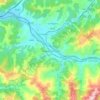 Topografische kaart Langreo, reliëfkaart, hoogtekaart