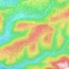 Topografische kaart Boršt, hoogte, reliëf