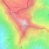 Topografische kaart Rocciamelone, hoogte, reliëf