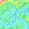 Topografische kaart Arriondas, reliëfkaart, hoogtekaart