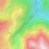 Topografische kaart Pas de la Crabe, hoogte, reliëf