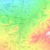 Topografische kaart Urumtschi, reliëfkaart, hoogtekaart