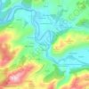 Topografische kaart Fuso de la Reina, reliëfkaart, hoogtekaart