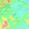 Topografische kaart Autonome Li en Miao Prefectuur Qiongzhong, hoogte, reliëf