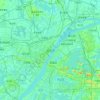 Topografische kaart Wuhan, reliëfkaart, hoogtekaart