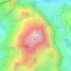 Topografische kaart Monviso, hoogte, reliëf