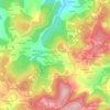 Topografische kaart Cesuras, reliëfkaart, hoogtekaart