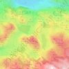 Topografische kaart Lagos de Covadonga, hoogte, reliëf