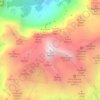 Topografische kaart Triglav, hoogte, reliëf