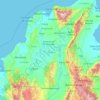 Topografische kaart Bolívar, hoogte, reliëf