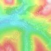 Topografische kaart Tredós, reliëfkaart, hoogtekaart