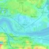 Topografische kaart Tilbury, hoogte, reliëf