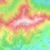 Topografische kaart Bielmonte, hoogte, reliëf