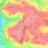 Topografische kaart La Richardière, reliëfkaart, hoogtekaart