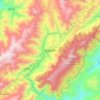 Topografische kaart Boconó, reliëfkaart, hoogtekaart