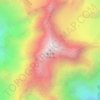 Topografische kaart 玉龙雪山, reliëfkaart, hoogtekaart