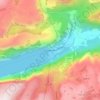Topografische kaart Lysebotn, reliëfkaart, hoogtekaart