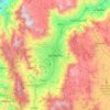 Topografische kaart Medellín, hoogte, reliëf
