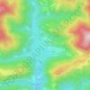 Topografische kaart Eugui, reliëfkaart, hoogtekaart