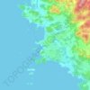 Topografische kaart Rovinj, hoogte, reliëf