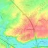 Topografische kaart Elst, hoogte, reliëf