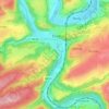 Topografische kaart Esneux, hoogte, reliëf
