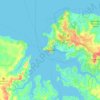 Topografische kaart Darwin, hoogte, reliëf