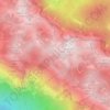Topografische kaart Velebit, hoogte, reliëf