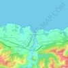 Topografische kaart Luarca, reliëfkaart, hoogtekaart