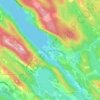 Topografische kaart Lonevåg, hoogte, reliëf