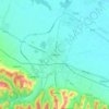 Topografische kaart Virovitica, reliëfkaart, hoogtekaart