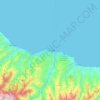 Topografische kaart Trabzon, hoogte, reliëf
